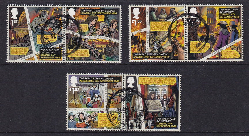GB 2016 SG 3879-3884 The Great Fire of London VFU