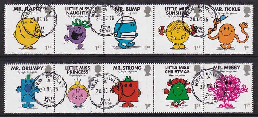 GB 2016 SG 3891-3900 Mr Men & Little Miss VFU