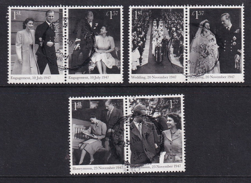 GB 2017 SG 4032 Platinum Wedding Anniversary (Stamps from MS4032) VFU
