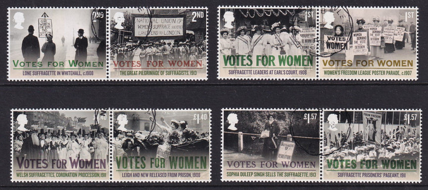 GB 2018 SG 4050-4057 Votes For Women VFU