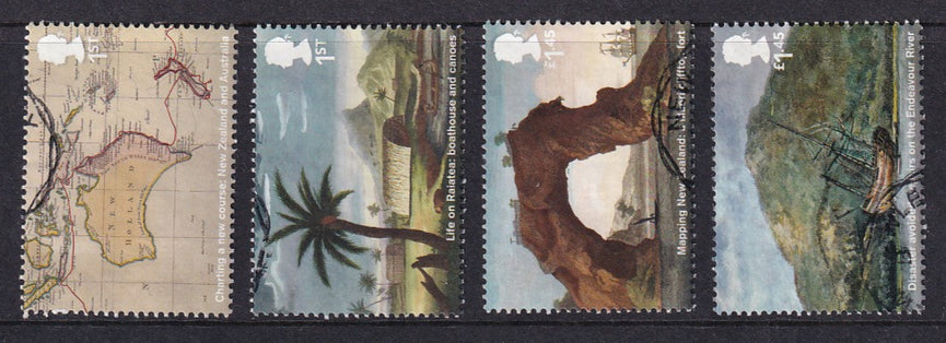 GB 2018 MS 4124 Captain Cook (Stamps from MS4124) VFU