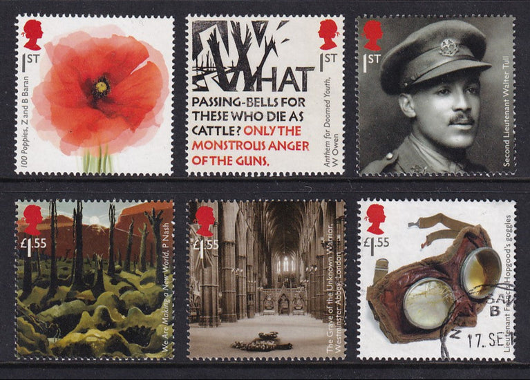 GB 2018 SG 4133-4138 The First World War 1918 VFU