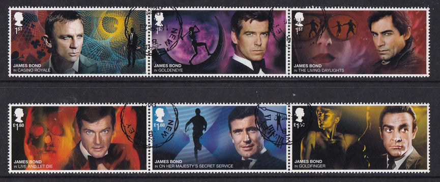 GB 2020 SG 4332-4337 James Bond VFU