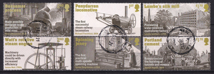 GB 2021 SG 4555-4560 Industrial Revolution VFU