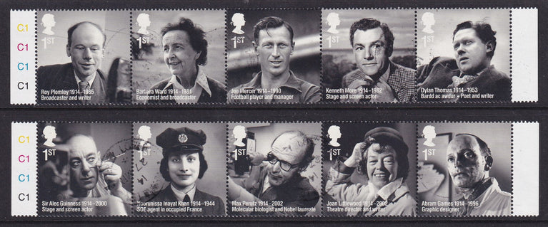 GB 2014 SG 3579-3588 Remarkable Lives VFU