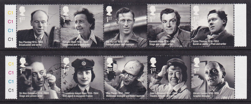 GB 2014 SG 3579-3588 Remarkable Lives VFU