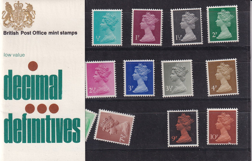 GB 1971 PACK 37 ½p - 10p Decimal Presentation Pack