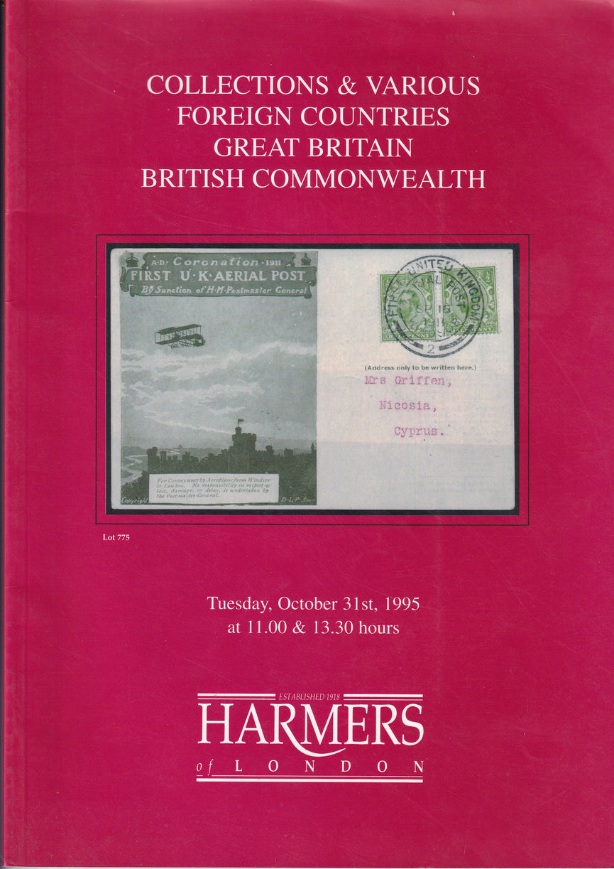 HARMERS 1995 31st OCT COLLECTIONS & VARIOUS FOREIGN COUNTRIES GB & COMMONWEALTH