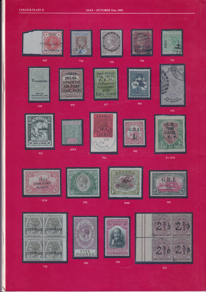 HARMERS 1995 31st OCT COLLECTIONS & VARIOUS FOREIGN COUNTRIES GB & COMMONWEALTH