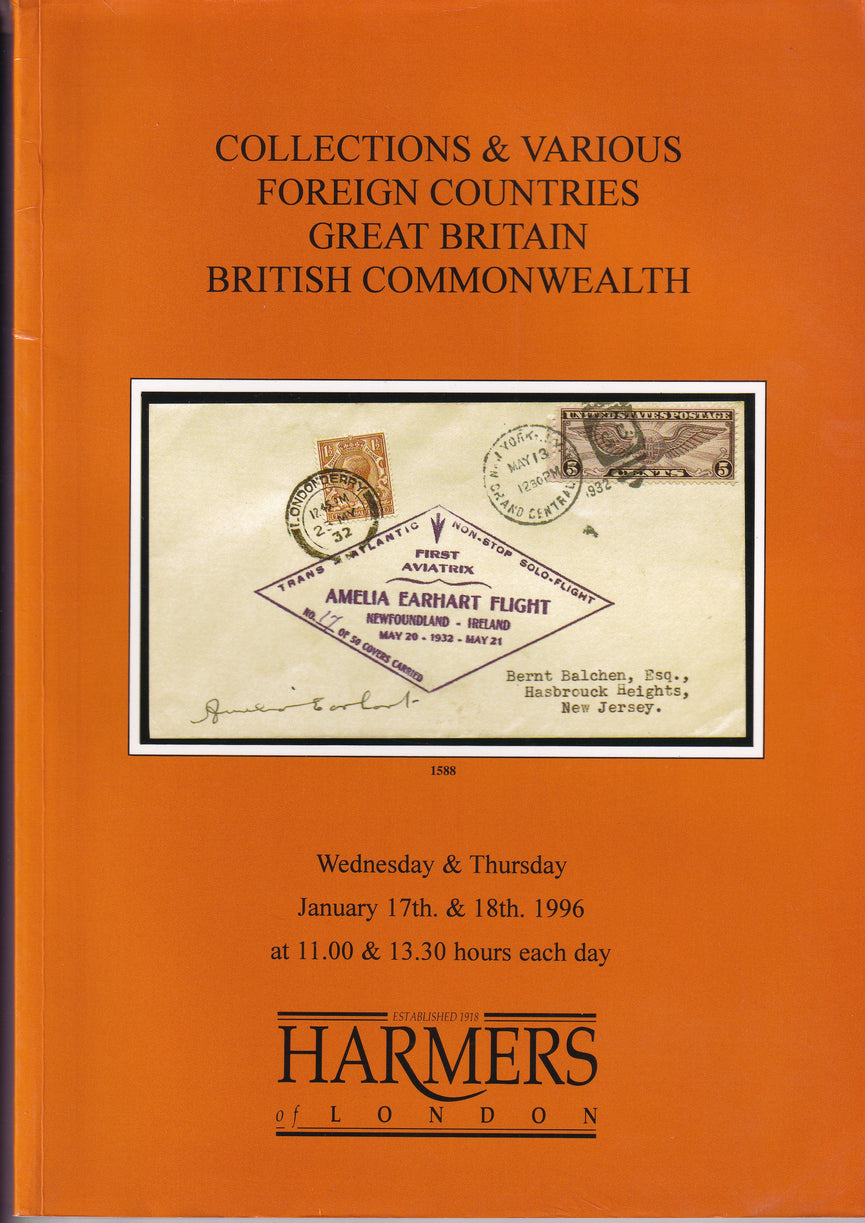 HARMERS 1996 17/18th JAN VARIOUS FOREIGN COUNTRIES GB AND BRITISH COMMONWEALTH
