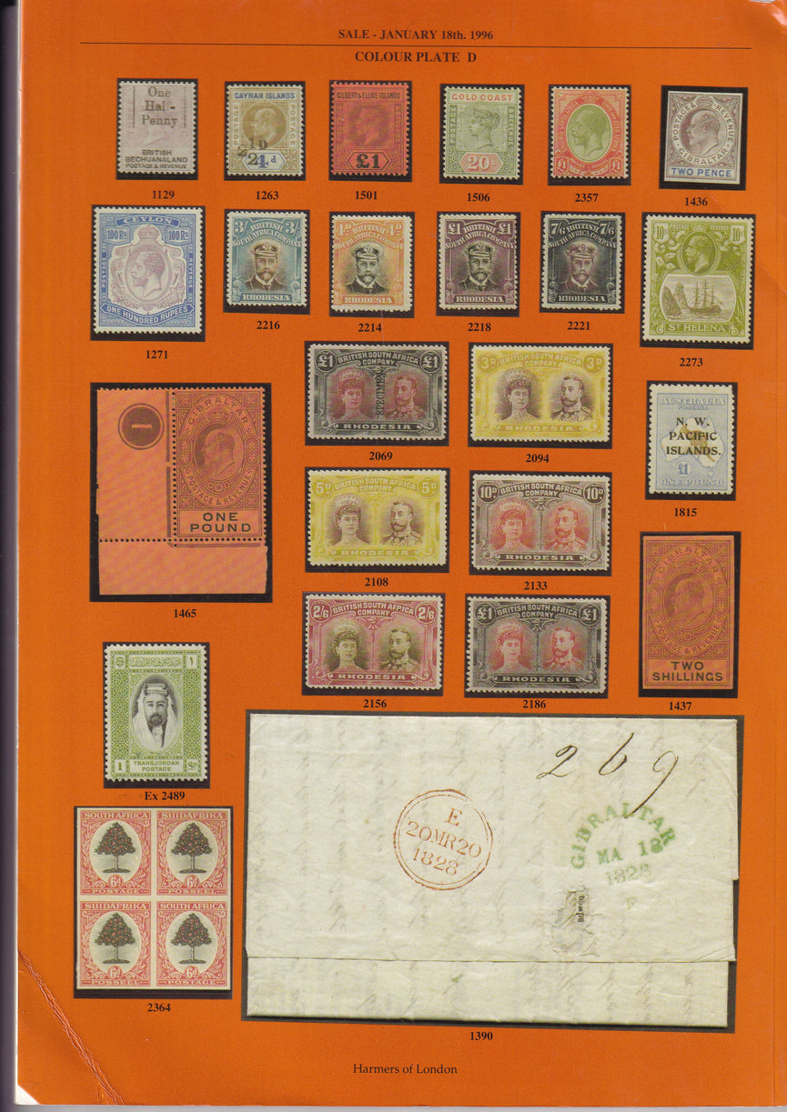 HARMERS 1996 17/18th JAN VARIOUS FOREIGN COUNTRIES GB AND BRITISH COMMONWEALTH