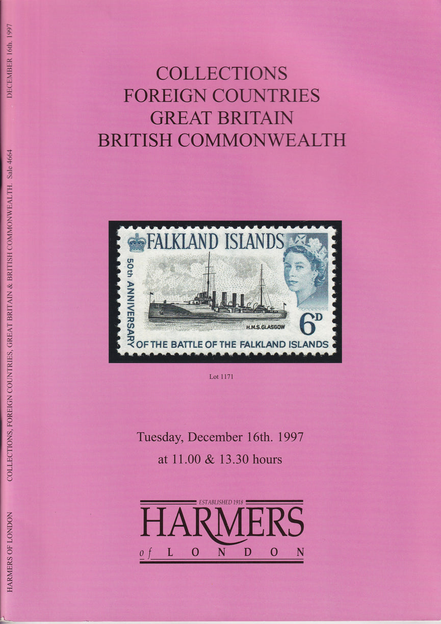 HARMERS 1997 16th DEC COLLECTIONS FOREIGN COUNTRIES GB AND BRITISH COMMONWEALTH