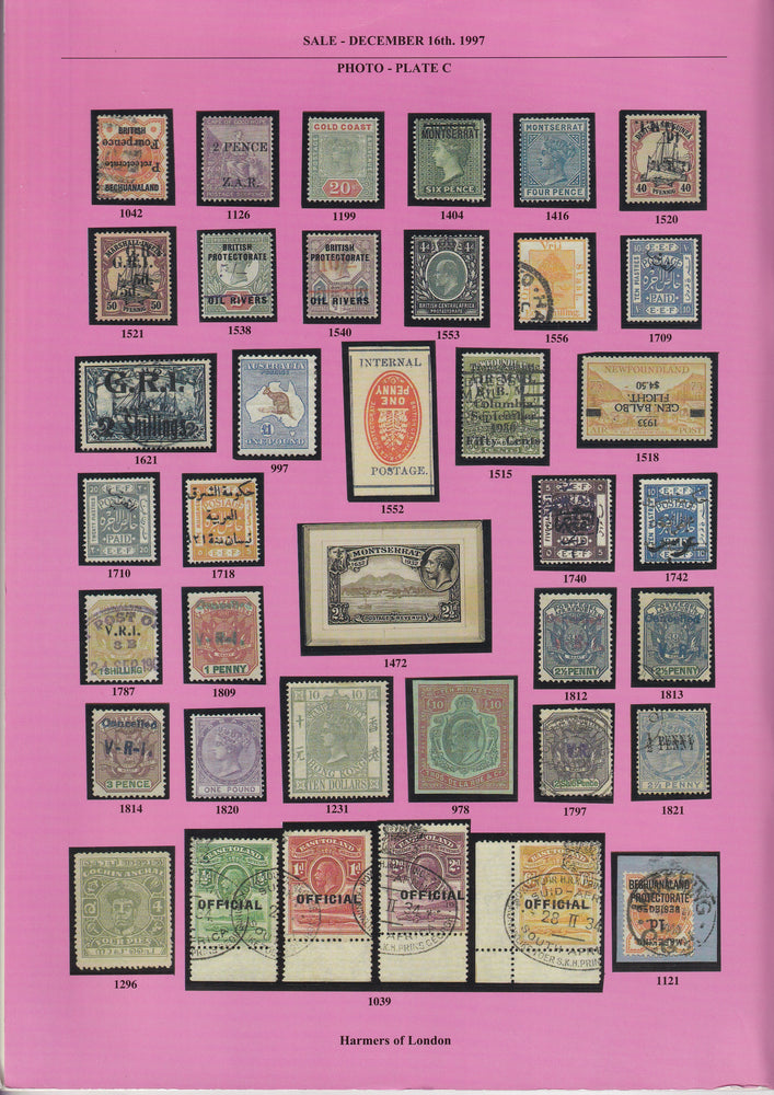 HARMERS 1997 16th DEC COLLECTIONS FOREIGN COUNTRIES GB AND BRITISH COMMONWEALTH