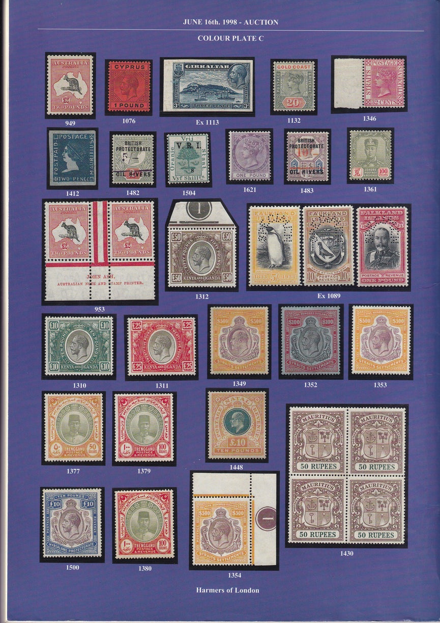 HARMERS 1998 16th JUN COLLECTIONS FOREIGN COUNTRIES GB AND BRITISH COMMONWEALTH