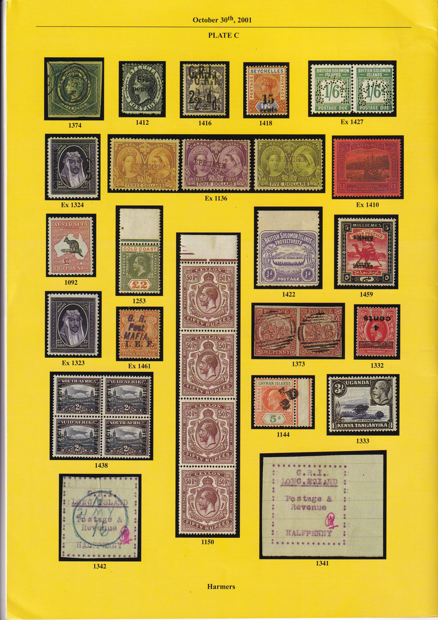 HARMERS 1996 30th OCT IMPORTANT STAMPS AND COVERS OF THE WORLD