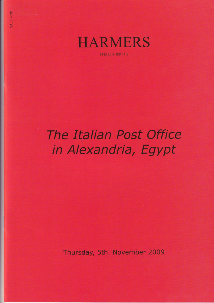 HARMERS 2009 5th NOV THE ITALIAN POST OFFICE IN ALEXANDRIA EGYPT