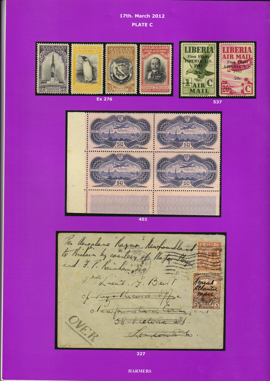 HARMERS 2012 17th MAR ALL WORLD AND POSTAL HISTORY