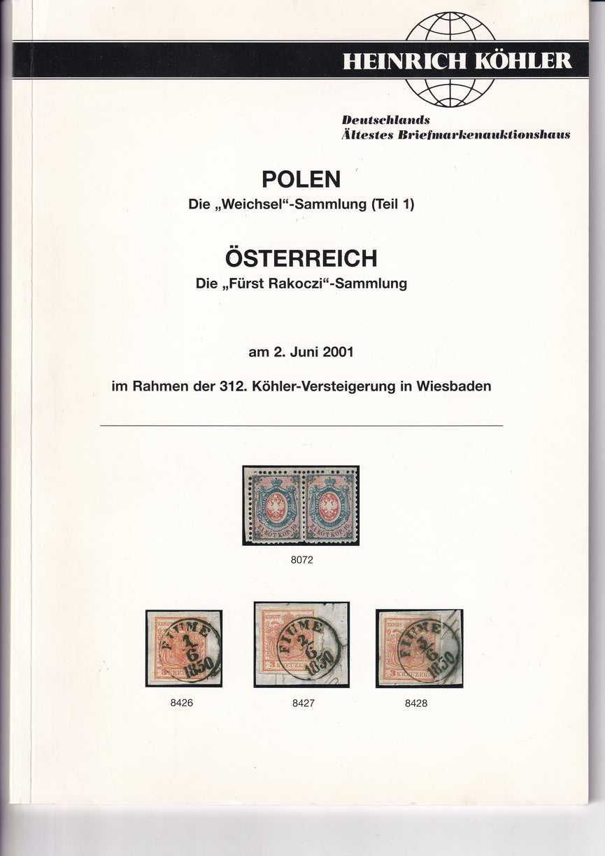 HEINRICH KOHLER 312 2 JUN 2001 POLAND & AUSTRIA
