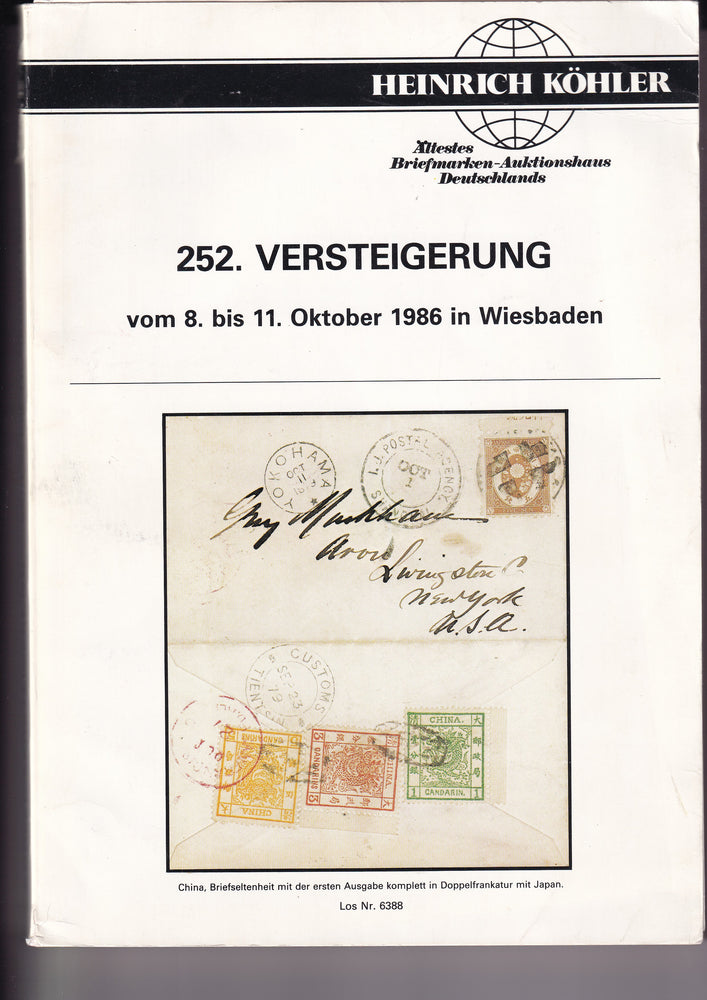 HEINRICH KOHLER 252 11 OCT 1986 AUCTION