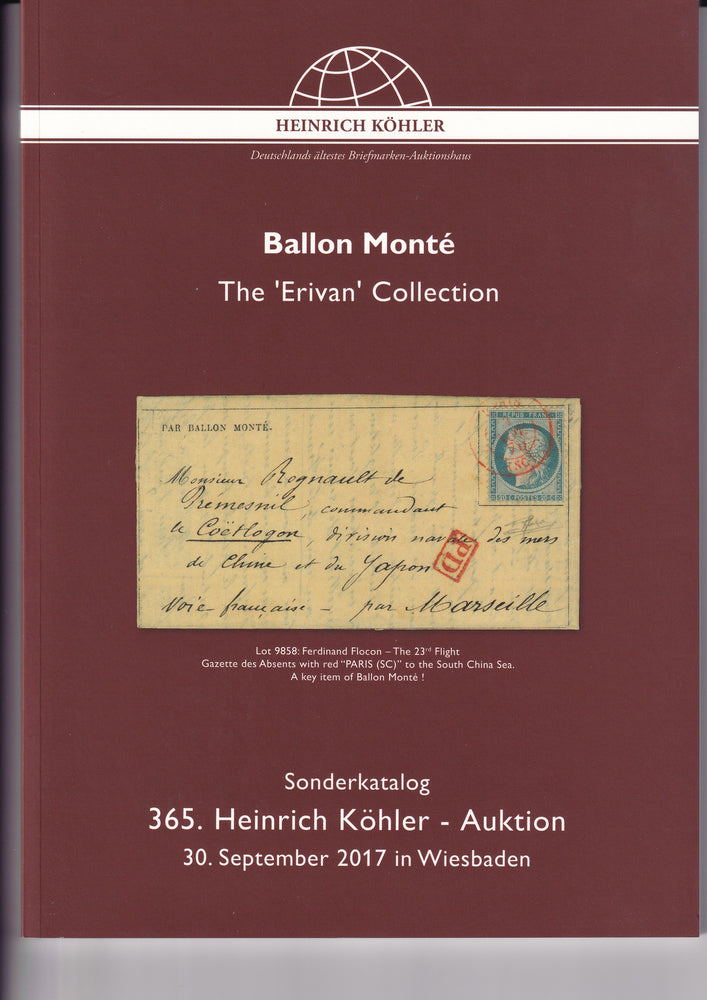 HEINRICH KOHLER 365 30 SEP 2017 THE ERVIAN COLLECTION BALON MONTE