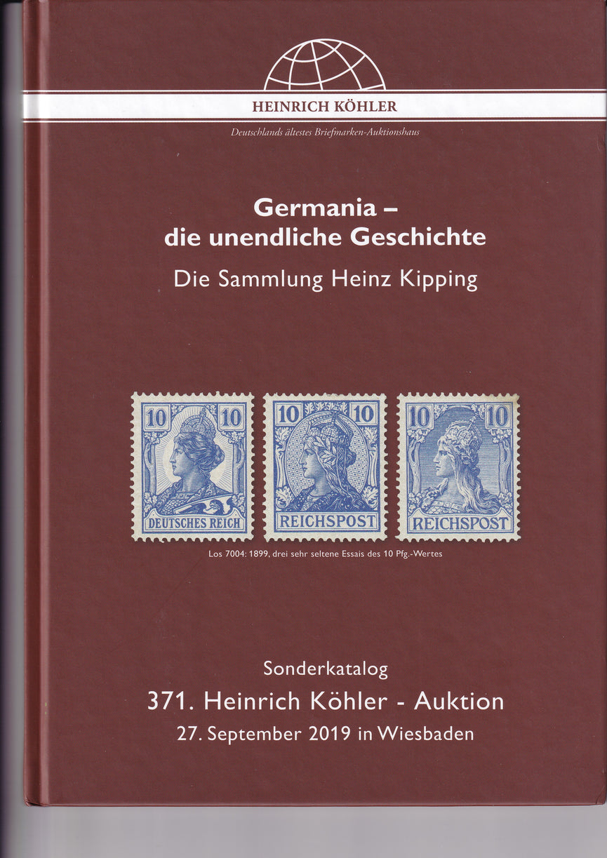 HEINRICH KOHLER 371 27 SEP 2019 HEINZ KIPPING - GERMANIA THE NEVER ENDING STORY