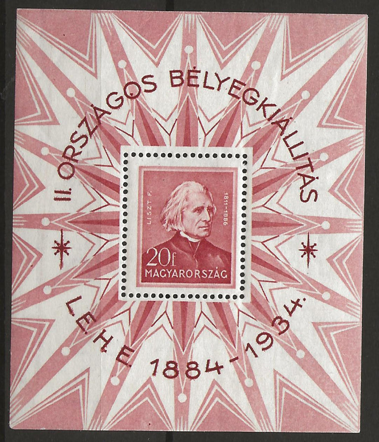 HUNGARY 1934 6th MAY PHILATELIC EXHIBITION MS568 MNH CAT £200