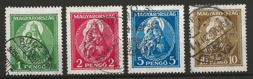 HUNGARY 1932 MADONNA AND CHILD SG 535 - 538 SET VFU CAT £110