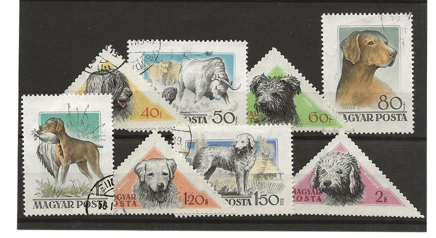 HUNGARY 1956 HUNGARIAN DOGS SG 1448-1455 VFU (8) CAT £5.25