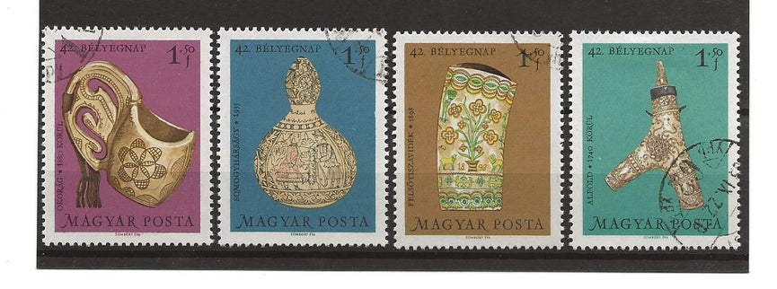 HUNGARY 1969 STAMP DAY/ HUNGARIAN FOLK ART SG 2471-2474 VFU (4) CAT £6.75