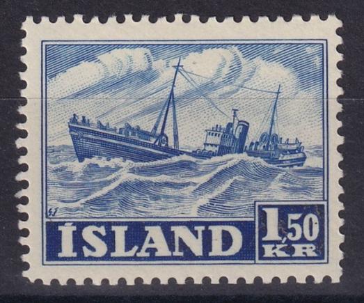 ICELAND 1950 SG 305 1k.50 ULTRAMARINE MNH CAT £19