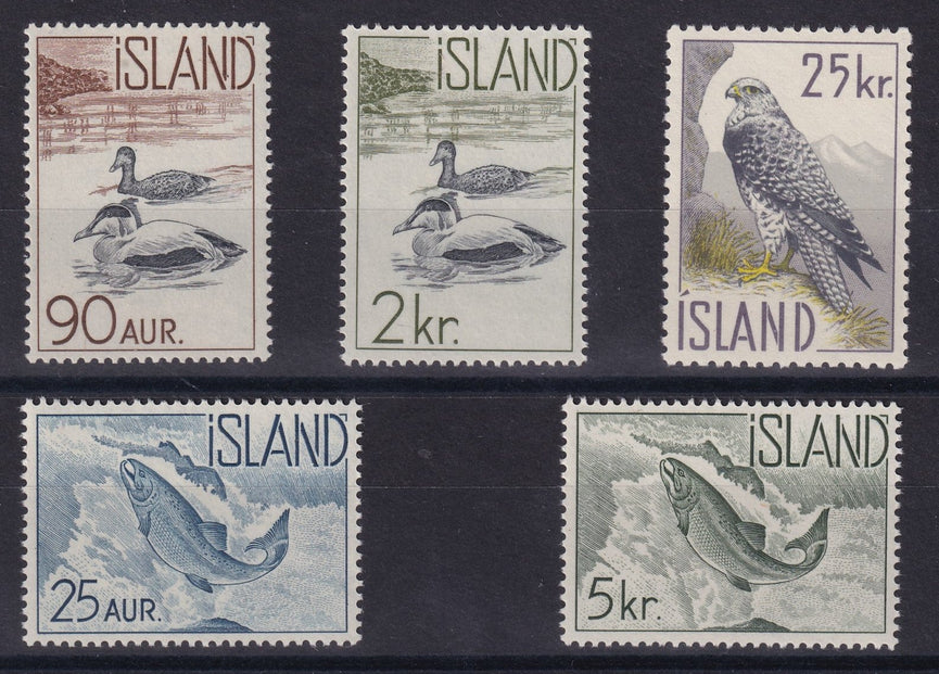 ICELAND 1959 SG 368 - 372 SET (5) MNH CAT £26
