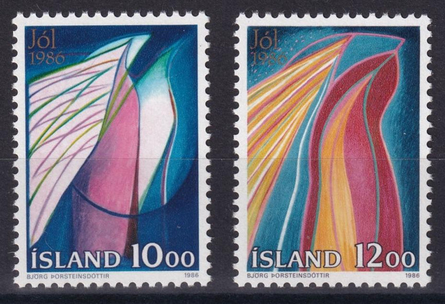 ICELAND 1986 SG 690-691 CHRISTMAS SET MNH CAT £2.25