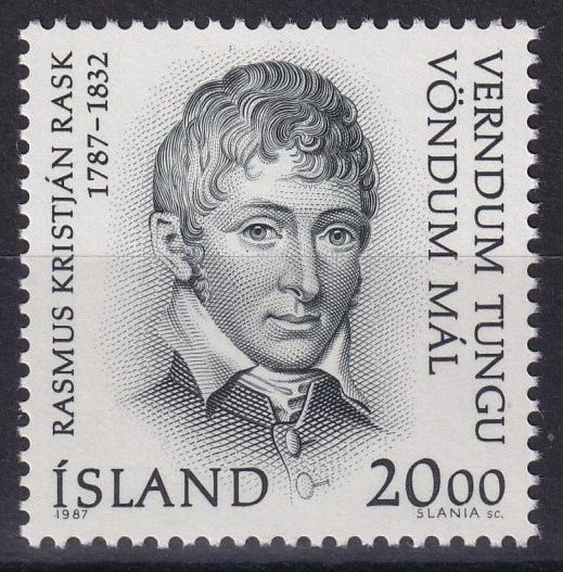 ICELAND 1987 SG 696 BIRTH CENTENARY OF RASMUS KRISTIAN SET MNH CAT £1.50