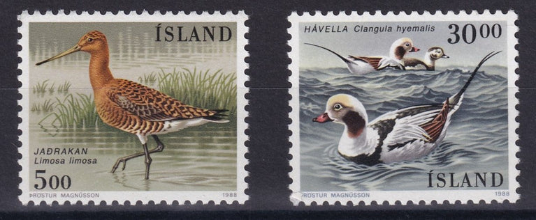 ICELAND 1988 SG 720-721 BIRDS SET MNH CAT £3.10