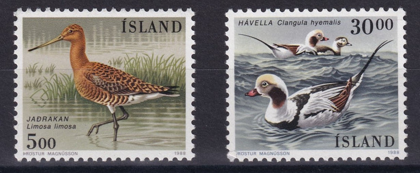 ICELAND 1988 SG 720-721 BIRDS SET MNH CAT £3.10