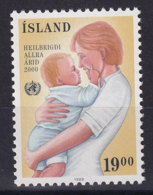 ICELAND 1988 SG 723 4Oth ANNIVERSARY W.H.O. SET MNH CAT £1.50