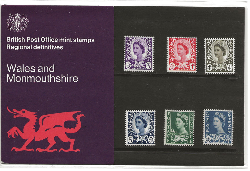 GB 1968 PACK 24 Wales Pre Decimal Machins Presentation Pack