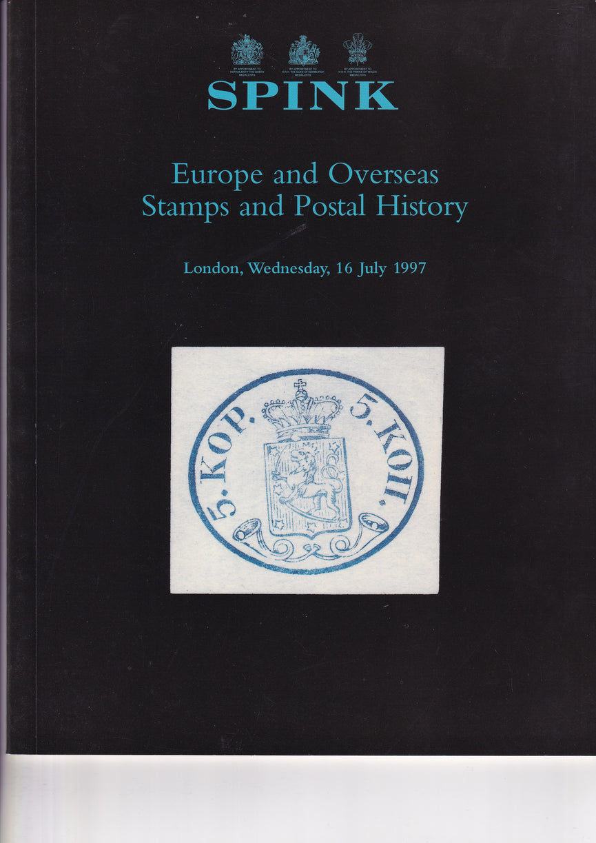 SPINK 1997 WED 16th JULY EUROPE AND OVERSEAS STAMPS AND POSTAL HISTORY