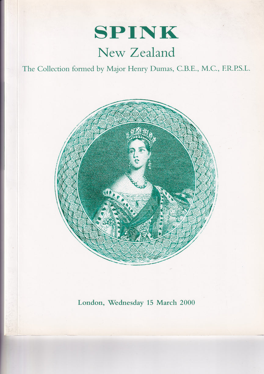 SPINK 2000 WED 15th MAR NEW ZEALAND THE COLLECTION FOUNDED BY MAJOR HARRY DUMAS