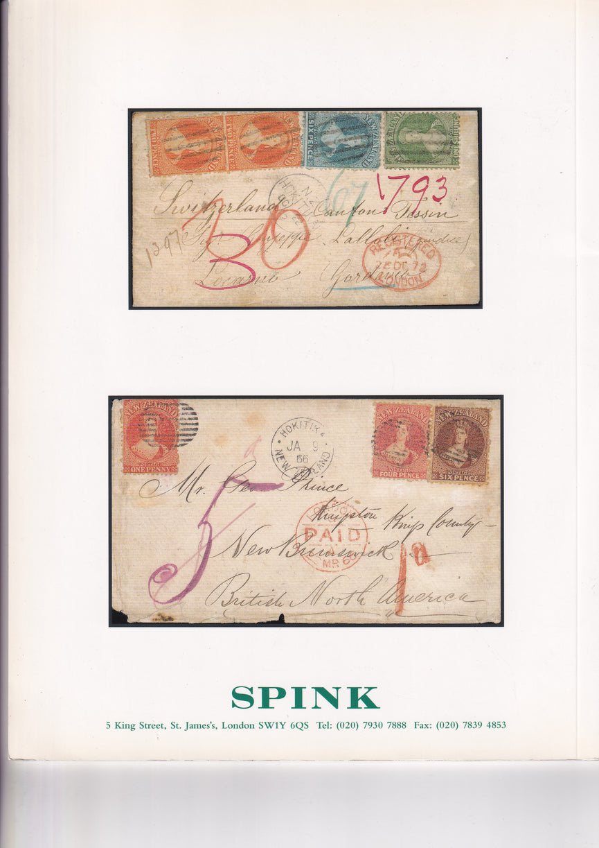 SPINK 2000 WED 15th MAR NEW ZEALAND THE COLLECTION FOUNDED BY MAJOR HARRY DUMAS