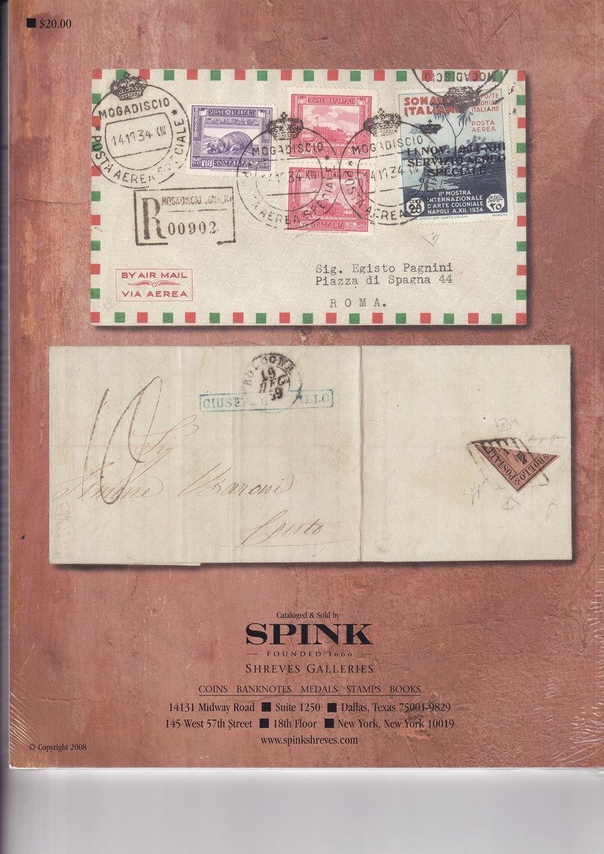 SPINK 2008 3 USA 29th JAN THE EDWARD M. GILBERT COLLECTION STAMPS OF ITALY