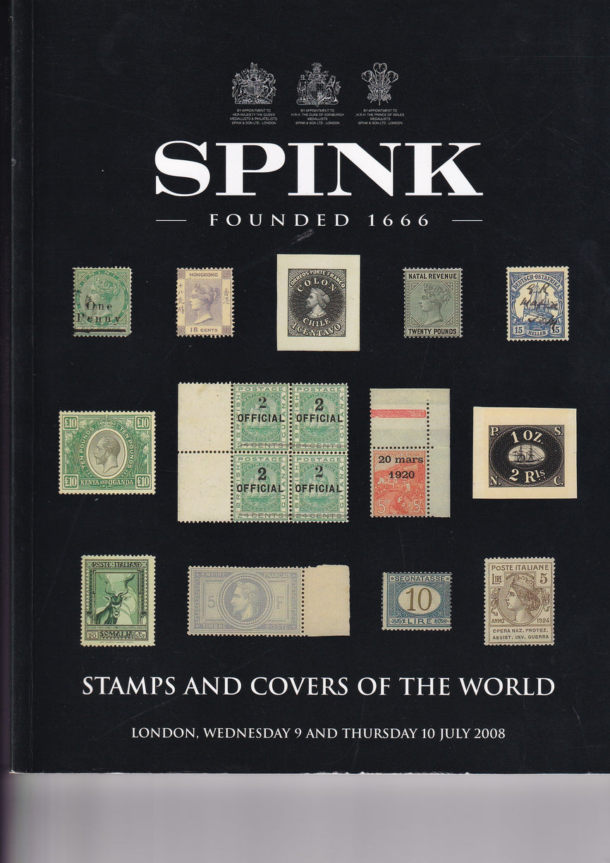 SPINK 2008 WED 9th & THU 10th JUL STAMPS AND COVERS OF THE WORLD