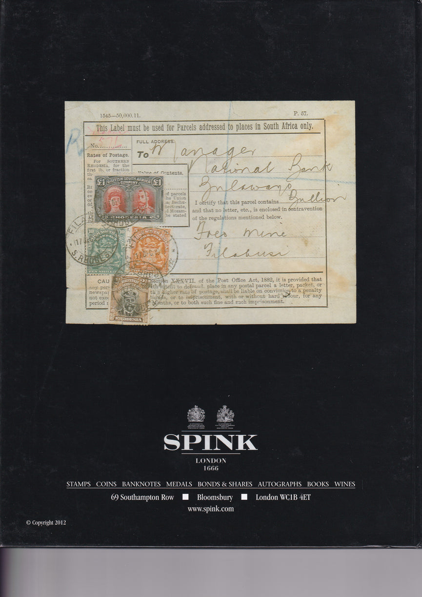 SPINK 2012 12038 11 JUL RHODESIA DOUBLE HEADS THE ALAN URIA COLLECTION