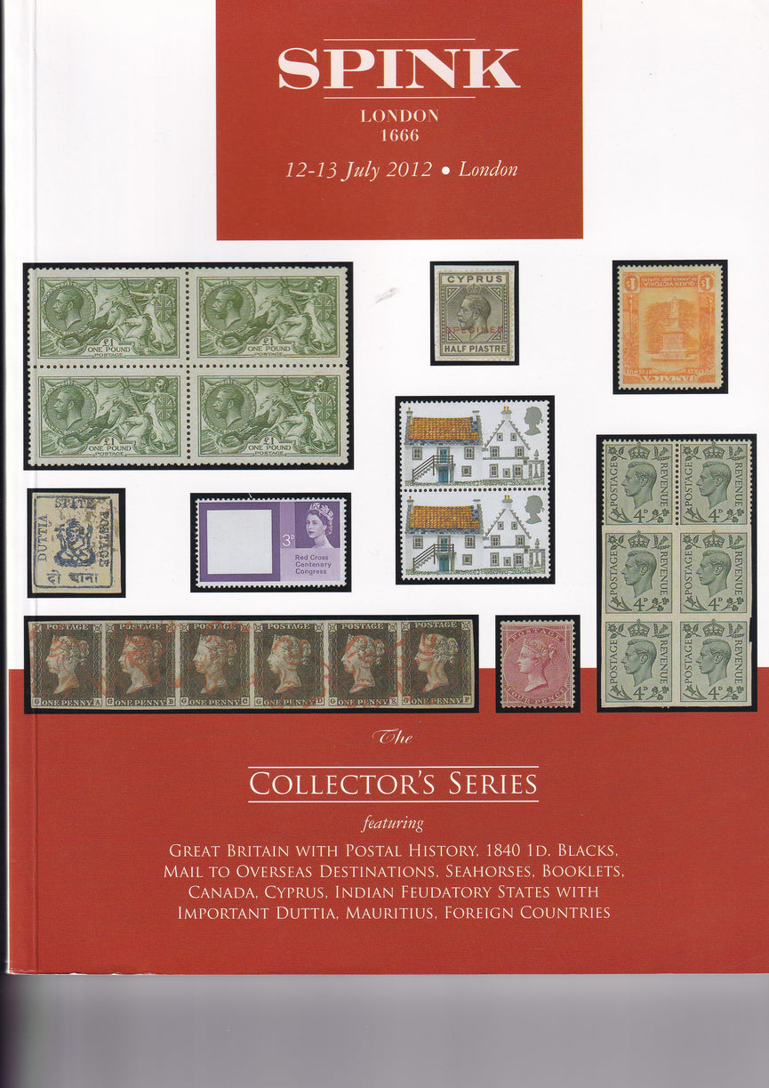 SPINK 2012 12016 11-13 JUL COLLECTORS SERIES GREAT BRITAIN POST HISTORY 1840 1d