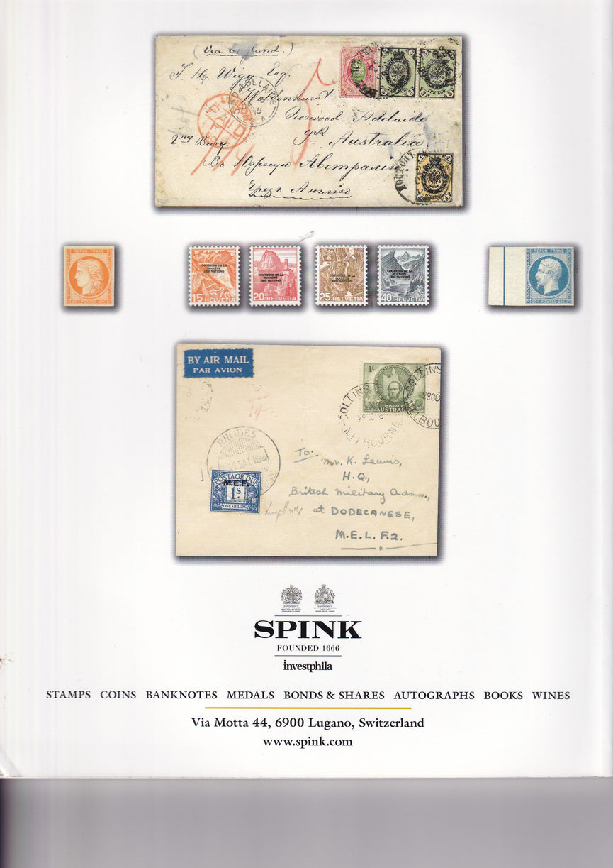 SPINK 2012 SW1004 24 OCT COLLECTORS SERIES EUROPE AND OVERSEAS INC FRANCE, ITALY