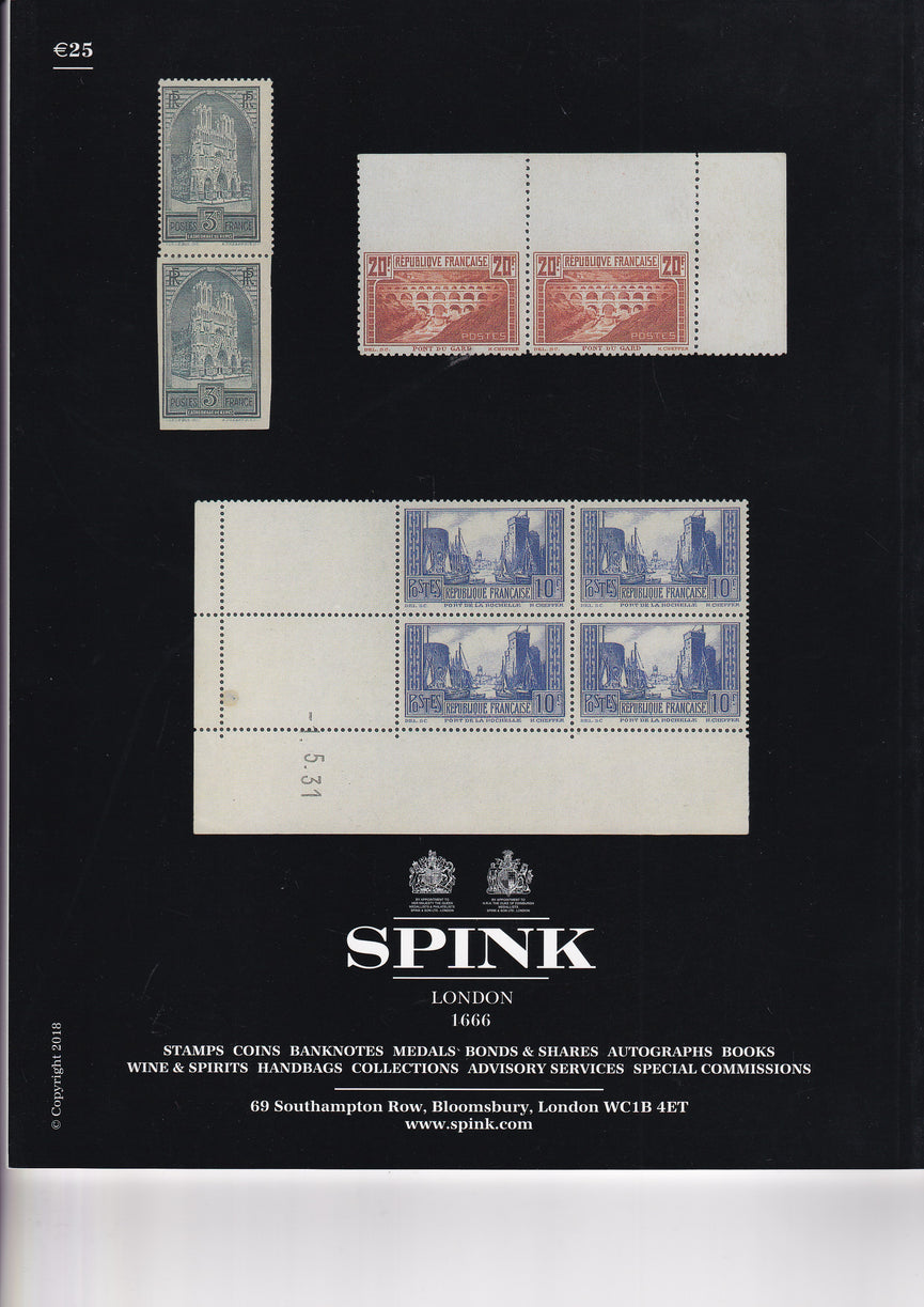 SPINK 2018 18054 22 NOV THE "HERMIONE" COLLECTION OF FRANCE. 1849-1950 PART IV
