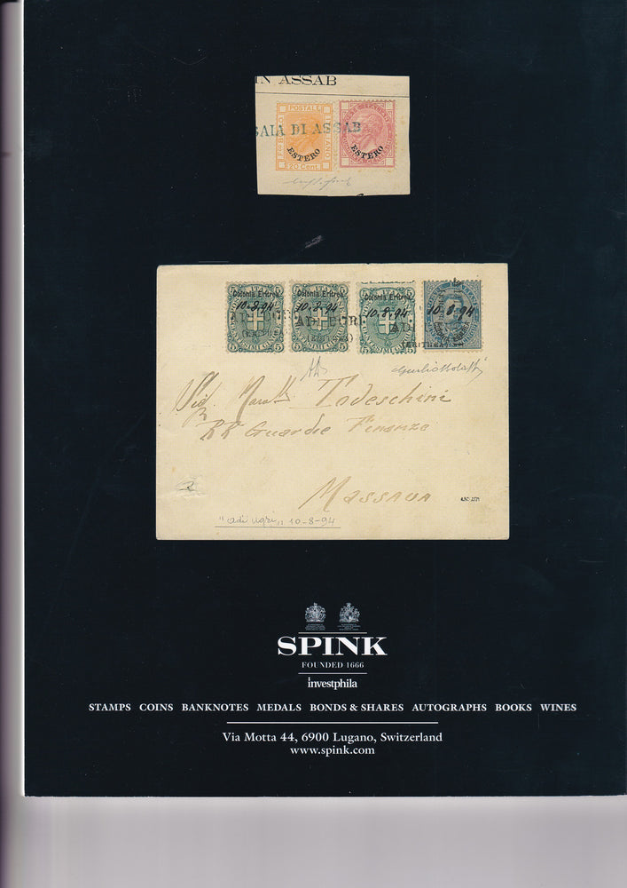 SPINK 2015 SW1016 31 JAN THE "ASSAB" COLLECTION OF ITALIAN COLONIES