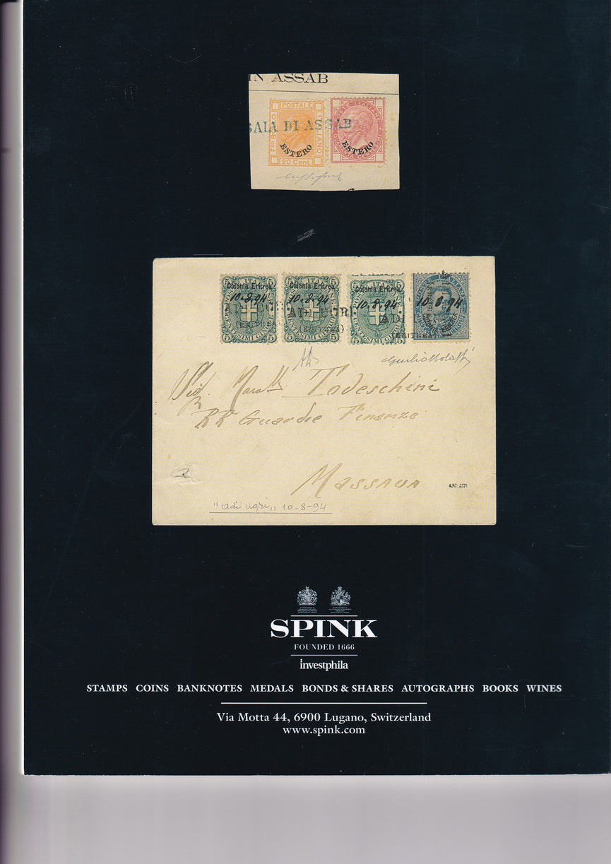 SPINK 2015 SW1016 31 JAN THE "ASSAB" COLLECTION OF ITALIAN COLONIES