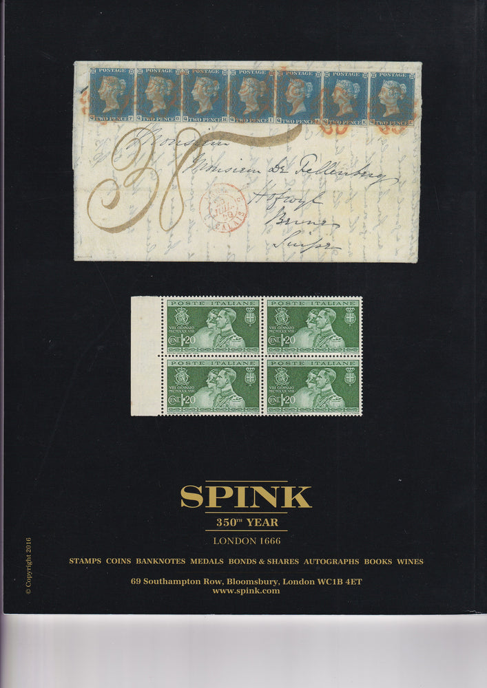 SPINK 2016 28 MAY & 4 JUN PRIVATE TREATY SALES