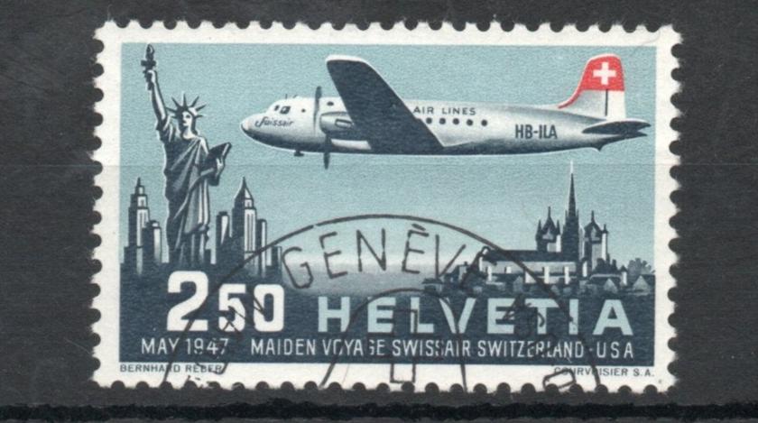 SWITZERLAND 1947 PRO AERO 2f50 SG 472 VFU CAT £35 (COPY 2)